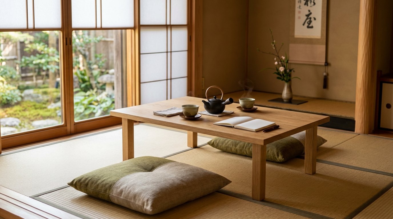 Japanese Floor Seating and Low Table Setup Guide: Ergonomic Cushions and Folding Zaisu Chairs