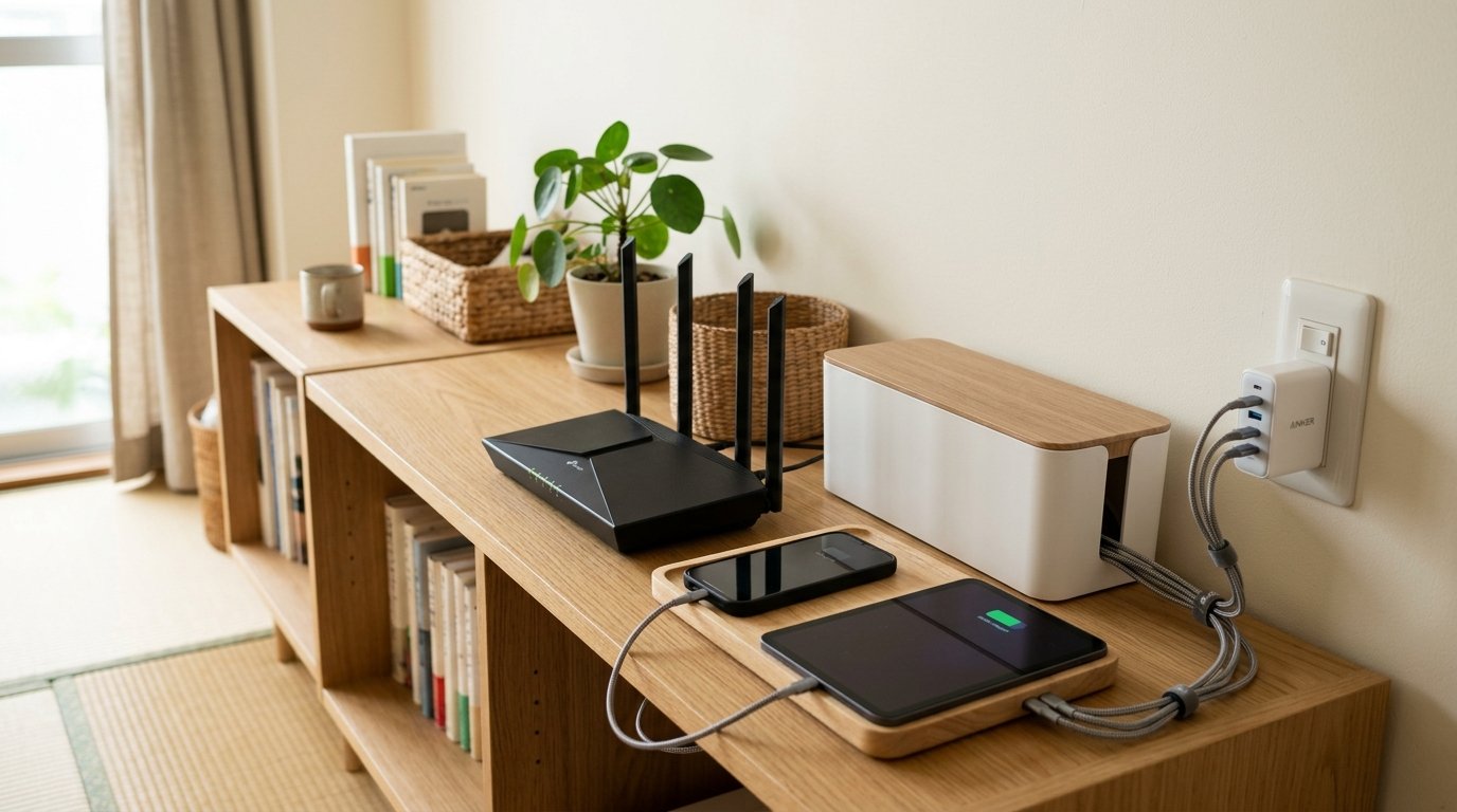 Japanese Home Wi-Fi and Device Charging Setup Guide: Routers, Chargers, and Cable Zones